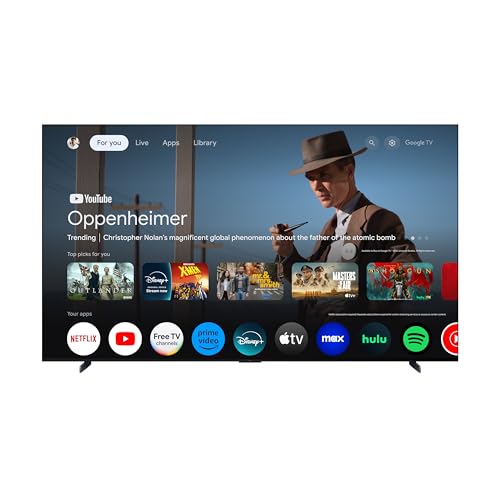TCL 115-Inch QM7K QLED 4K Smart QD-Mini LED TV with Google TV (115QM7K, 2025 Model) Dolby Vision IQ, Dolby Atmos, HDR, Game Accelerator up to 288Hz, Voice Remote, Compatible with Alexa