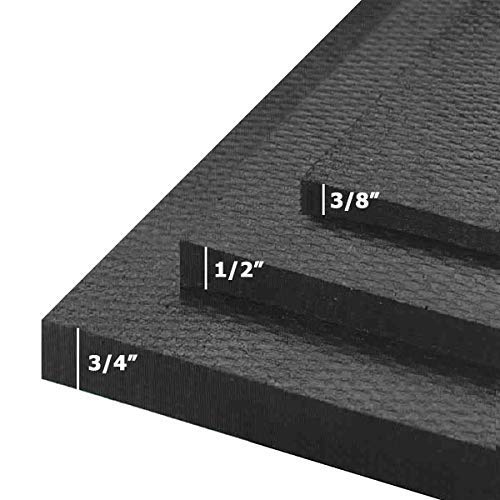 American Floor Mats - Heavy Duty Stall Tiles - Stable/Horse Tiles - Thick, Durable Rubber Flooring Solid Black 12' x 12' Set 3/8" Thick (36 Tiles Total)