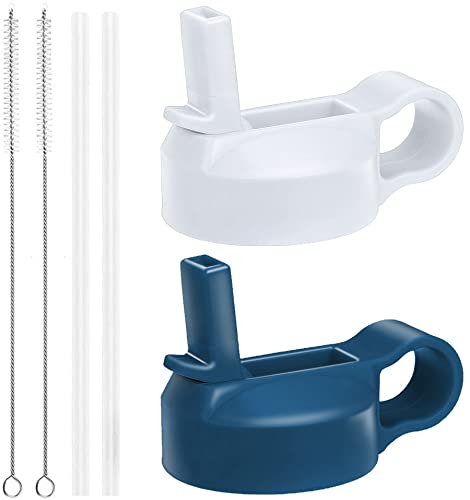 The Mass Wide Mouth Straw Lid Compatibility Most Sports Water Bottle (White & Jade)