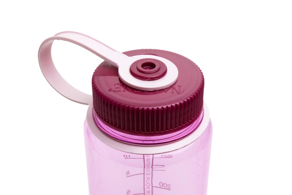 Nalgene Sustain Tritan BPA-Free Water Bottle Made with Material Derived from 50% Plastic Waste, 16 OZ, Wide Mouth, Cosmo