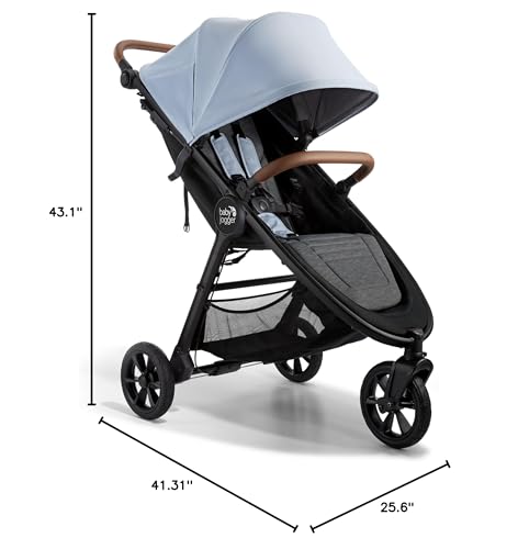 Baby Jogger City Mini GT2 Single Stroller Eco-Friendly Series Slate Fog Four-Way Use with Infant Car Seat Adapters Included