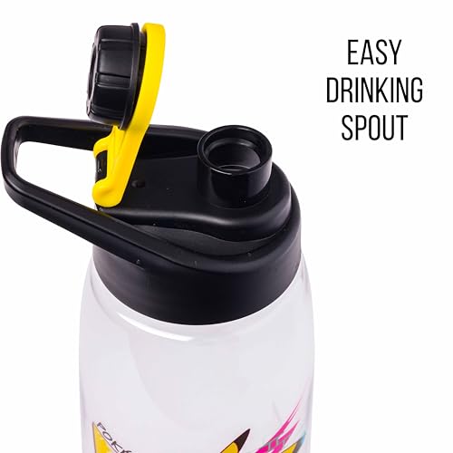Silver Buffalo Pokémon Skate Graffiti Electrifying Pikachu Tritan Water Bottle, Screw Top Lid, 28 Ounces