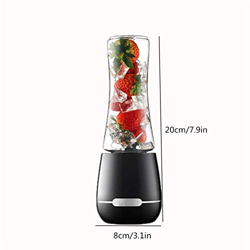 Small Automatic Juicer with 250 Ml Bottle Blender and 4 Sharp Stainless Steel Blades Professional Nutrition Mixer Portable Fruit Processor