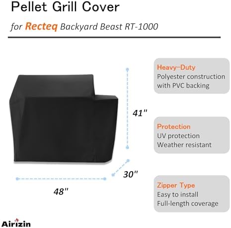 Premium Grill Cover for Recteq Backyard Beast 1000/1200 Wood Pellet Grill,for Rec Tec Backyard Beast rt-1000 Grill Cover Accessories