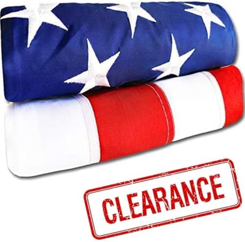 American Flag for Outside Heavy-Duty US Flag with Embroidered Stars Reinforced Nylon USA Flag Built for Outdoors Sewn Stripes UV Protection Brass Grommets (3x5 ft)
