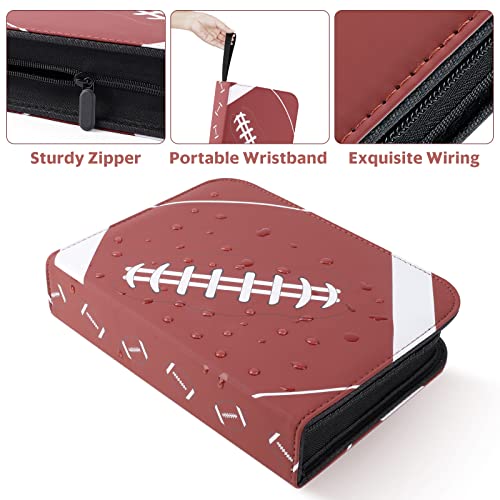 Mlikero 9-Pocket Football Card Binder, Trading Card Holder with Sleeves Card Collectors Album Hold Up to 720 Cards, Fit for Football Cards Baseball Cards Sport Trading Cards…