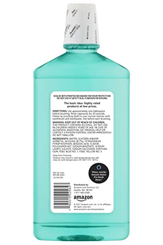Amazon Basics Pre-Brush Dental Rinse, Green Mint, 24 Fluid Ounces, 2-Pack (Previously Solimo)