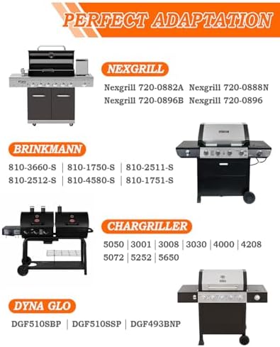 Universal Heat Plates Shield 13.5" up to 25" Adjustable Heat Tent for Backyard Uniflame Nexgrill Dyna Glo Chargriller King Griller Charbroil Gas Grill Replacement Parts 5 Pcs Flavorizer Bar