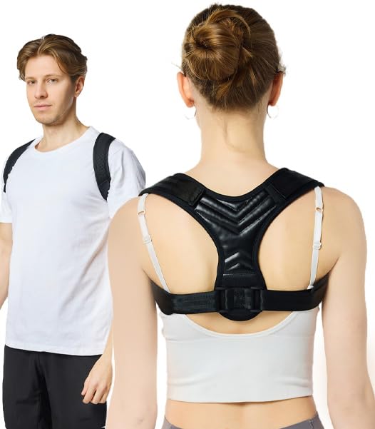 YUNYILAN Posture Corrector for Women and Men - Adjustable Shoulder Back Brace - Upper Back Pain Relief, Improve Posture Correct Hunchback Slouching Kyphosis Invisible Under Clothes