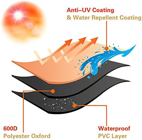 Vailge Grill Cover,52-inch Waterproof BBQ Cover,600D Heavy Duty Gas Grill Cover, UV & Dust & Rip & Fading Resistant,Suitable for Weber, Brinkmann, Char Broil Grills and More,Beige