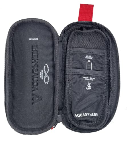 Aqua Sphere 176106 Aqua Sphere Swim Goggle Case Swim Goggle CASE BK/RED