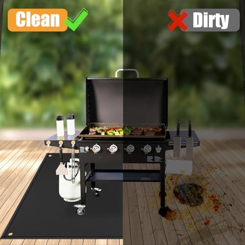 70 x 48 in Under Grill Mat Compatible with Blackstone 28in & 36in Griddle - Fireproof BBQ Mats for Grilling to Protect The Deck, Patio, Pavers - Griddle Mat Compatible with Blackstone - 1mm