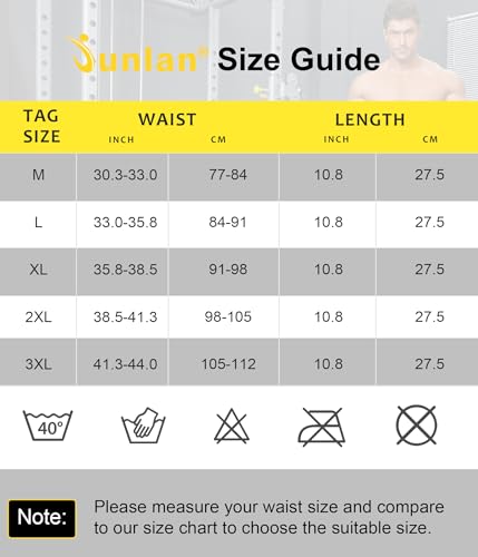 Junlan Waist Trainer for Men Sweat Waist Trimmer Belt for Stomach (Blue, Medium)