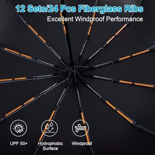 Beach Chair Umbrella with Clamp Clip on Umbrellas for Chair 42 Inches Adjustable Sun Umbrella for Camping Outdoor Chair UPF 50+ Folding Umbrella for Travel Plant Shade Wheelchair