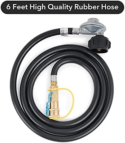 Stanbroil 6 Feet Propane Regulator Hose - 1/4" Female Quick Connect x Acme Nut for Olympian 5100 5500 RV Grill and Low Pressure LP Gas Grill, Heater