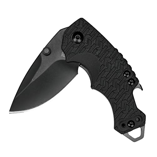 Kershaw Shuffle (8700BLK), Multifunction Pocket Knife with 2.4 Stainless Steel Blade and Black-Oxide Coating and Black K-Texture Grip Handle, Features Flathead Screwdriver and Bottle Opener, 2.8 oz.