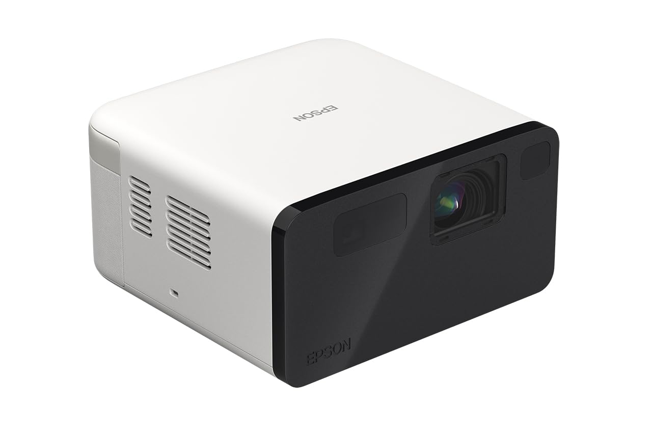 Epson EpiqVision Mini EF21 Portable Smart Laser Projector, Bright 1,000 Lumens, FHD 1080p HDR, 3-Chip 3LCD, Google TV, Netflix, Stereo Speakers, Family Party/Outdoor Backyard/Home Theater - White