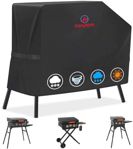 Comnova Griddle Cover for Blackstone 22 Inch 17 Inch Griddle with Hood and Stand - 600D Flat Top Grill Cover for Blackstone 22" 17" Griddle on Stand and 22" Adventure Ready, Heavy Duty & Waterproof