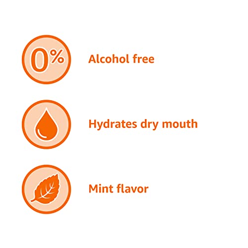 Amazon Basics Dry Mouth Oral Rinse, Alcohol Free, Mint, 16 Fluid Ounces, 1-Pack (Previously Solimo)