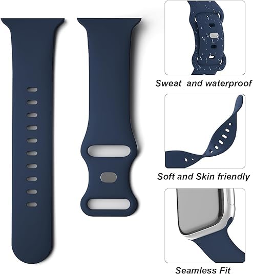 Amzhero Fitness Tracker band 16MM for D26，Soft Silicone Replacement Sport Accessory Strap Wristband blue