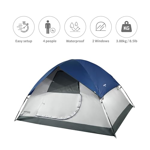 IDOOGEN Tents for Camping 2/4/6 Person Camping Dome Tent, Easy to Set Up, Lightweight Camping Tent, Portable Camping Tent for Outdoor and Backpacking Sundome Tent