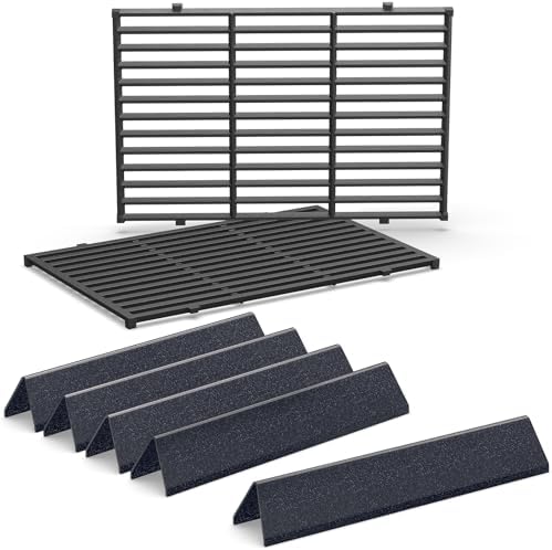 Grill Parts for Weber Spirit 300 and Spirit II 300 Series, 15.3" Flavorizer Bars & Grill Grates for Weber Spirit E-310 E-315 E-330 Series Grills with Front Control Knobs, Replace for Weber 7636 7638