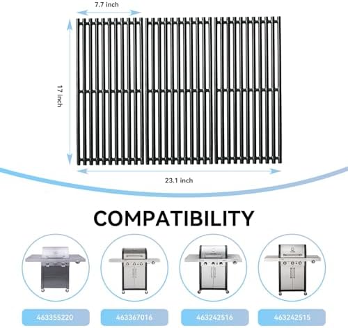 17" Cooking Grates for Charbroil Commercial Infrared 463355220 463242516 463242515 466242615 463243016 463346017 3-Burner Gas Grill, Cast Iron Grill Replacement Parts for Tru infrared G466-0025-W1A