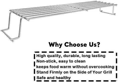 69866 Grill Warming Rack for Weber Spirit 200 Series & GS4 Spirit II 200 Series Fits Spirit E-210 S-210 E-220 S-220 with Front Controls Replacement for Weber 67026 7640 Stainless Steel Grill Top Rack