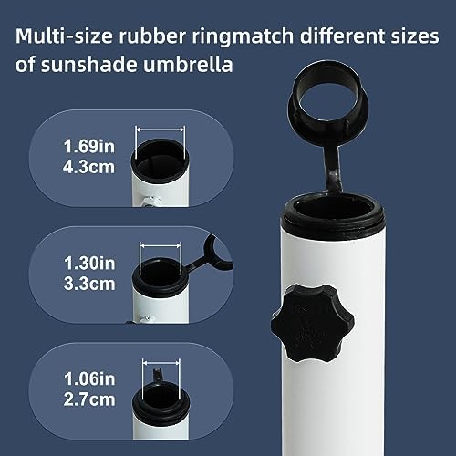 AMMSUN Foldable Portable Beach Umbrella Stand-Portable Patio Umbrella Base Holder,Outdoor Sunshade Anchor,with Weight Bag,Rust Free Tempered Iron Umbrella Stand for Courtyard,Garden,Beach,Grass