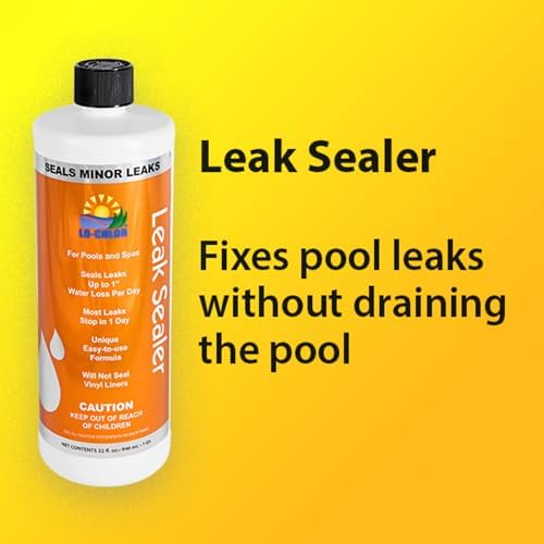 Leak Sealer - No Need to Drain Pool Water, Easily Fix a Leak Pool Leak Sealer - Hot Tub Leak Sealer Works in 24 Hours to Fix a Leak Spa and Hot Tub, Fast Acting Pool Leak Repair (32oz)
