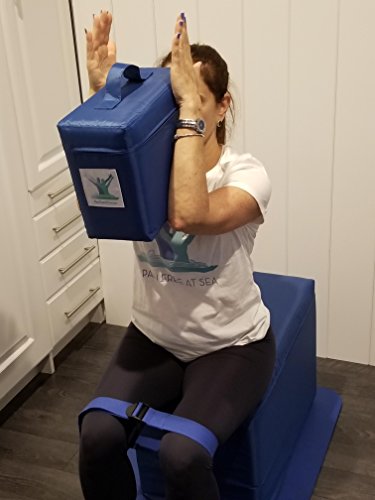 Pain Free At Sea Large Foam Block - Posture Therapy Equipment with Practical Straps & Water-Resistant Cover, Extra Strong Density, Alternative Chair, for Neck, Back, Hip, Knee & Ankle Pain, 18 Inches