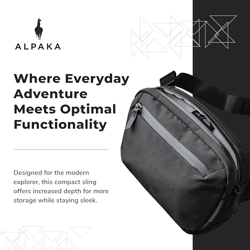 ALPAKA Go Sling Mini V2 Axoflux 300D - Everyday Sling Bag For Women and Men - Fits iPad Mini and More - Weatherproof Fabrics