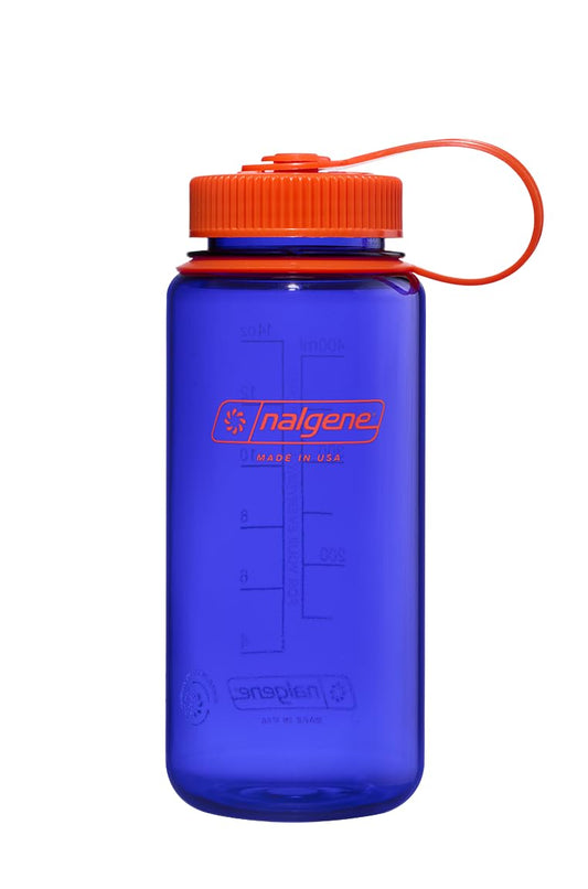 Nalgene Water Bottle - Lightweight Sustain Tritan BPA-Free Shatterproof Bottle for Backpacking, Hiking, Gym, 16 OZ, Wide Mouth, Periwinkle