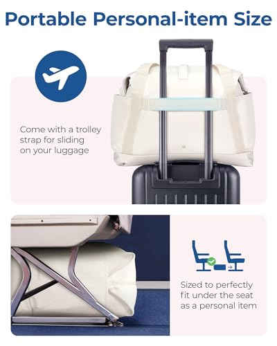 BAGSMART For Spirit Airlines Personal Item Bag, 23L Foldable Weekender Bags for Women Gym Tote Overnight Bag for Travel