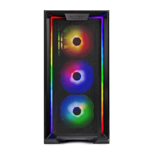 Skytech Gaming Nebula Desktop PC, Intel i5 13400F 2.5 GHz (4.6GHz), NVIDIA RTX 4060 8GB, 1TB NVMe SSD, 16GB DDR4 RAM 3200, 650W Gold PSU, Wi-Fi, Win 11