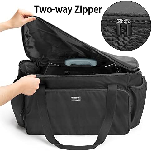 samdew Portable Grill Carry Bag Compatible with Weber 1141001 Go-Anywhere Gas Grill, Outdoor Camp Grill Cover Compatible with Weber 121020 Go-Anywhere Charcoal Grill, Bag Only (Patented Design)