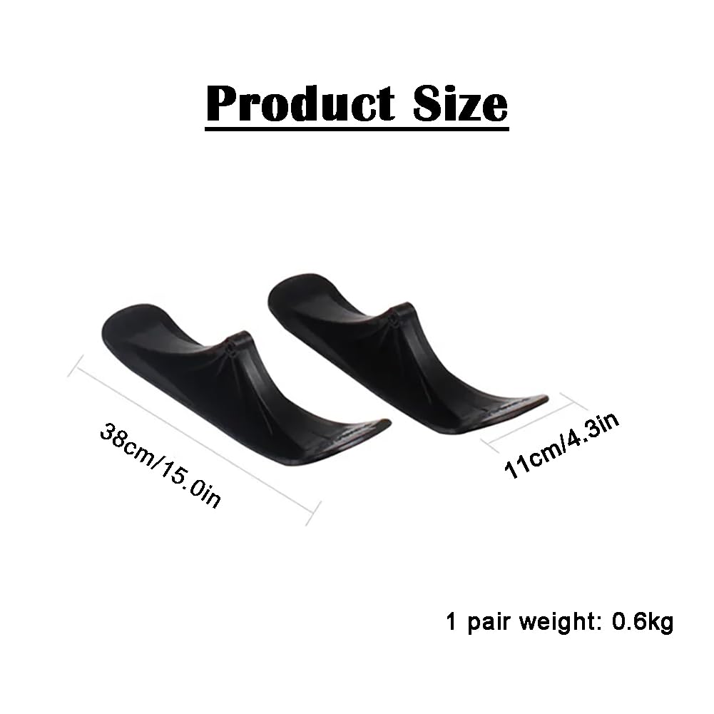 1 Pair of Snow Scooter Ski Sled, Snow Sled Ski Scooter Conversion Kit Ski Board Sleigh Accessories Outdoor Sports Winter Scooter Sled Ski Attachment for Kids Ski Skate Board Sled Accessories