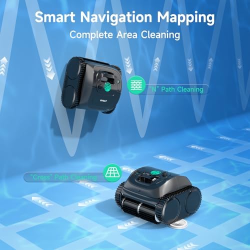 (2025 Upgrade) WYBOT C1 Robotic Pool Vacuum for Inground Pools, Cordless Pool Cleaner, 4-in-1 Wall & Waterline Cleaning Up to 1,614Sq.ft, Smart Navigation, App Support