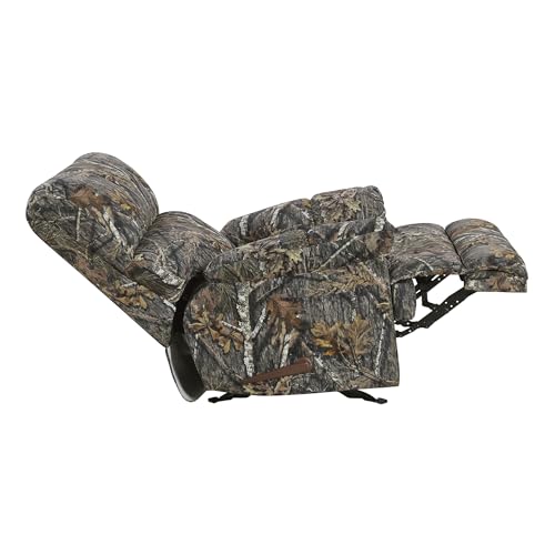 Lexicon Glider Recliner Chair with Lever Handle, Textured Microfiber Manual Recliner, Plush Stitching Cushion, Pillow Top Arms, Rustic Armchair for Cabin/Living Room, Easy Assembly, Camouflage