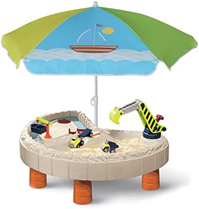 AMMSUN 47 Inch Seaside Beach Umbrella for Sand and Water Table - Kids Durable Umbrellas for children Beach Camping Garden Outdoor Play Shade
