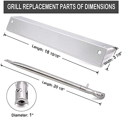 Grill Parts for Char-griller Replacement Parts, Chargriller 5050, 5650, 3001, 3072, 5072, 3030, 3008, 5252, 3000, 4000, King-griller 3008, 5252, Heat Plate, Burner Tubes, Ignitor, Hanger Brackets.