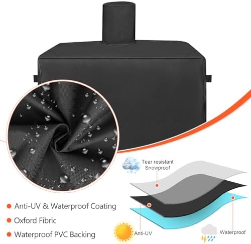 QuliMetal Vertical Smoker Cover for Pit Boss 4/5/7 Series Vertical Smokers, PBV4PS1, PBV5PW1, PBV4PS2, PBV5P1, Pro Series 4/5/7 Vertical Pellet Smokers, Heavy Duty Pellet Grill Cover for Pitboss 73550