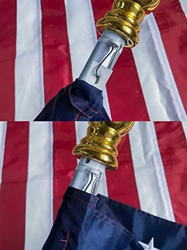 American Flag 3x5 Pole Sleeve Embroidered Stars,Sewn Stripes,UV Protected,heavy duty Durable Polyester USA US Outdoor Indoor Flags Banner Style (Pole NOT Included)