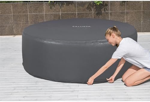 Bestway Coleman Palm Springs 4 to 6 Person EnergySense Smart AirJet Plus Inflatable Hot Tub Outdoor Spa with 140 AirJets and Insulated Cover