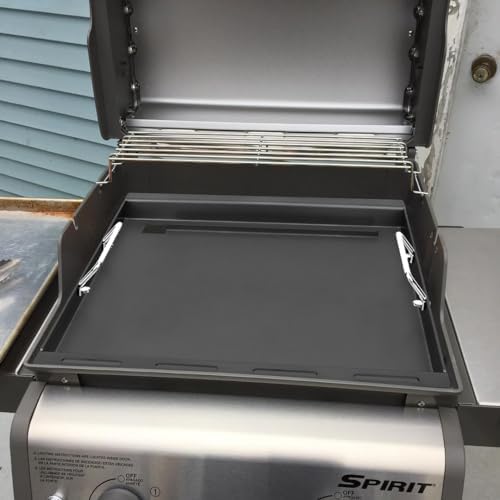 Full-Size Griddle Inserts for Weber Spirit I & II 200 Series Grills, Flat Top Grill Griddle for GS4 Spirit E-210 E-220 S-210 S-220, Rectangular Grill Insert Replacement for 7637 Grates