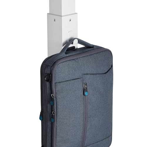 AVLT 47" Height Adjustable Mobile Workstation with Tilting Desk (3 ft 11 inches) - Foot Pedal Pneumatic Standing Desk Cart - Mobile Laptop Cart - Mobile White Cart with Brake Casters