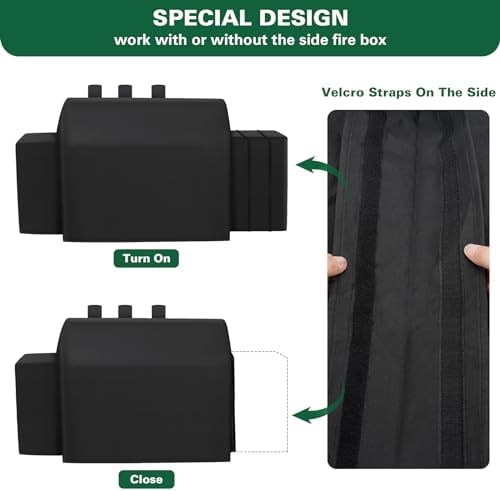 8080 Grill Cover Fits for Char-Griller Duo 5050 Double Play 5650 Charcoal Grill, Expandable Gas Grill Cover 600D Heavy Duty BBQ Cover Fits for Char-Griller 3-Burner Dual Fuel Outdoor Grill