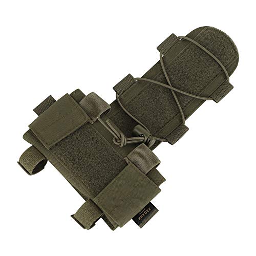 KRYDEX Tactical Helmet Battery Pouch Counterweight Pouch Helmet Battery Pack Balance Weight Bag with Hook&Loop for Tactical Helmet (Upgraded Pouch-RG)