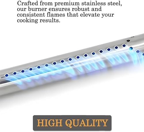 Universal Adjustable Stainless Steel Burners (12" to 17.5") for 5 Burner Gas Grills from Weber, Dyna Glo, Nexgrill, Brinkmann, Master Forge & More, BBQ Grill Replacement Parts, Universal Burner Tubes