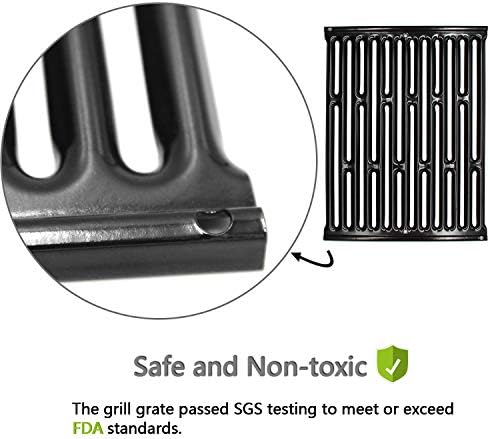 Hongso 7523 7521 7522 15 Inch Porcelain Enameled Cooking Grates 15 x 11 1/4 Replacement for Weber Spirit E-210, Spirit S 200 & 210 (with Side Control), Genesis Silver A, Spirit 500, 65904 65905 Grills